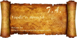 Topán Arnold névjegykártya