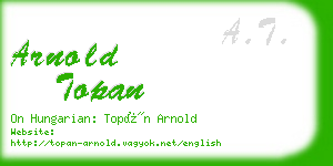 arnold topan business card